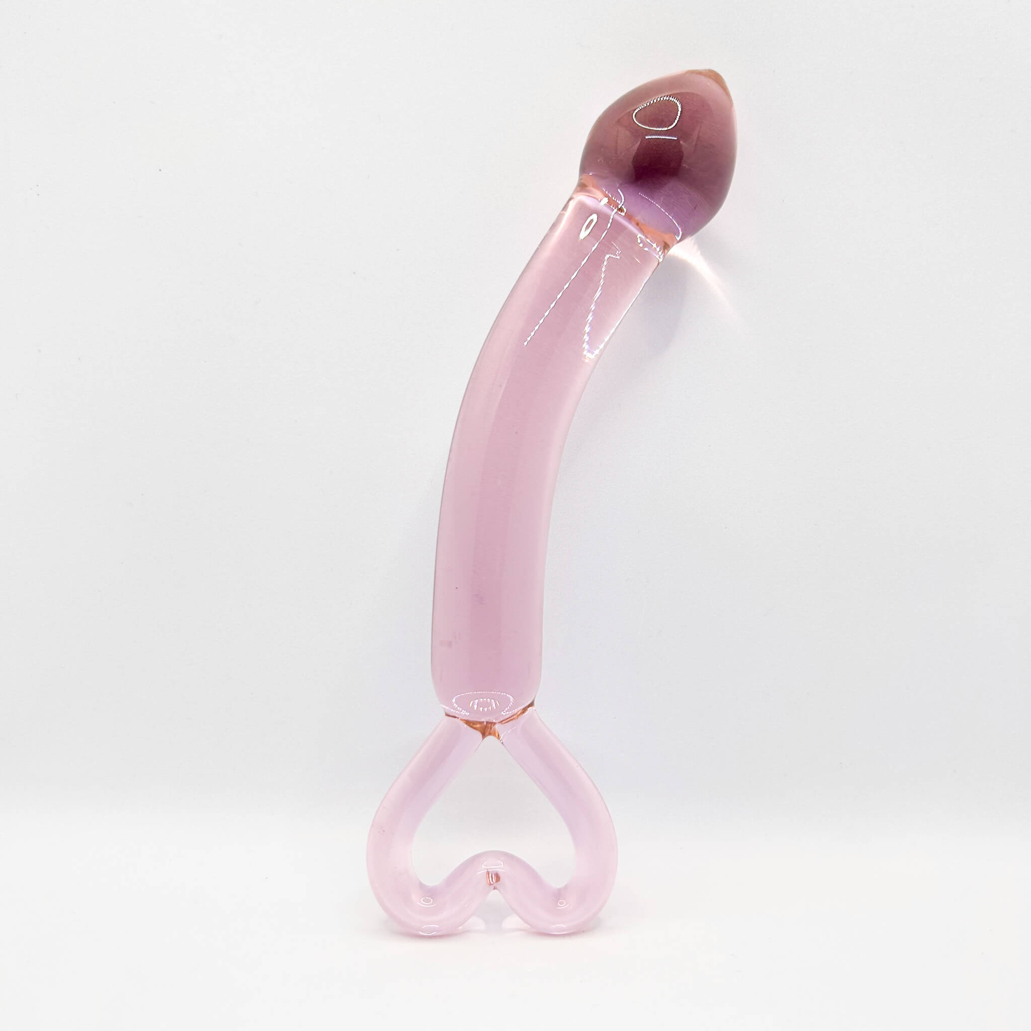 Cupids Arrow Curved Glass Massager pink