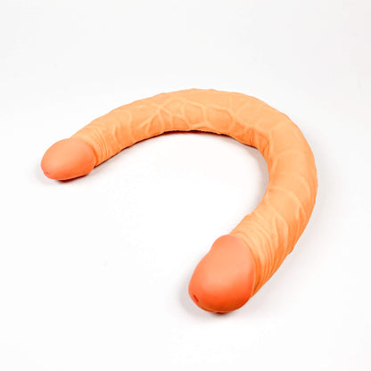 Power Play Realistic Double Ended Dildo on a white background
