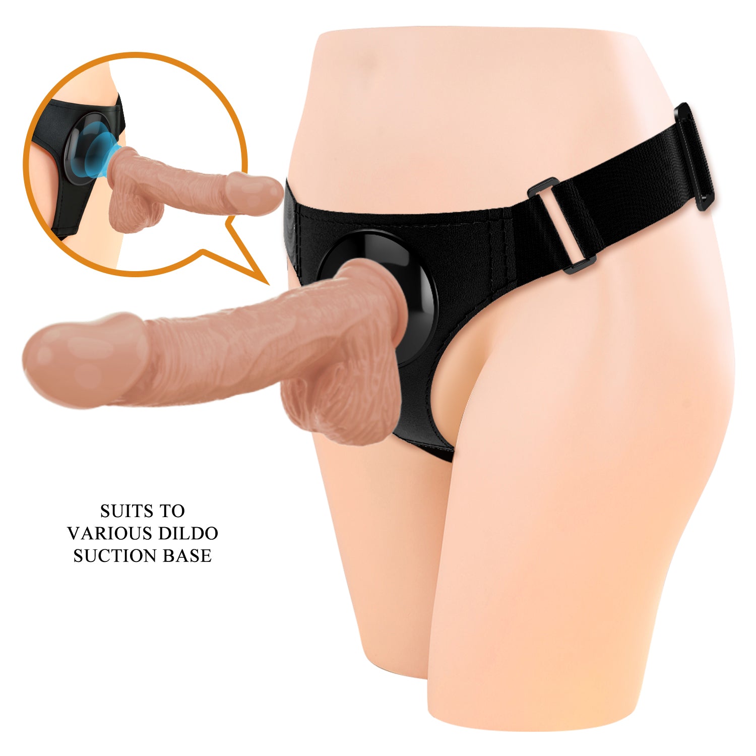 Pretty Love Jerry Harness Briefs Set with 7.6 inch Dildo (21.8cm)
