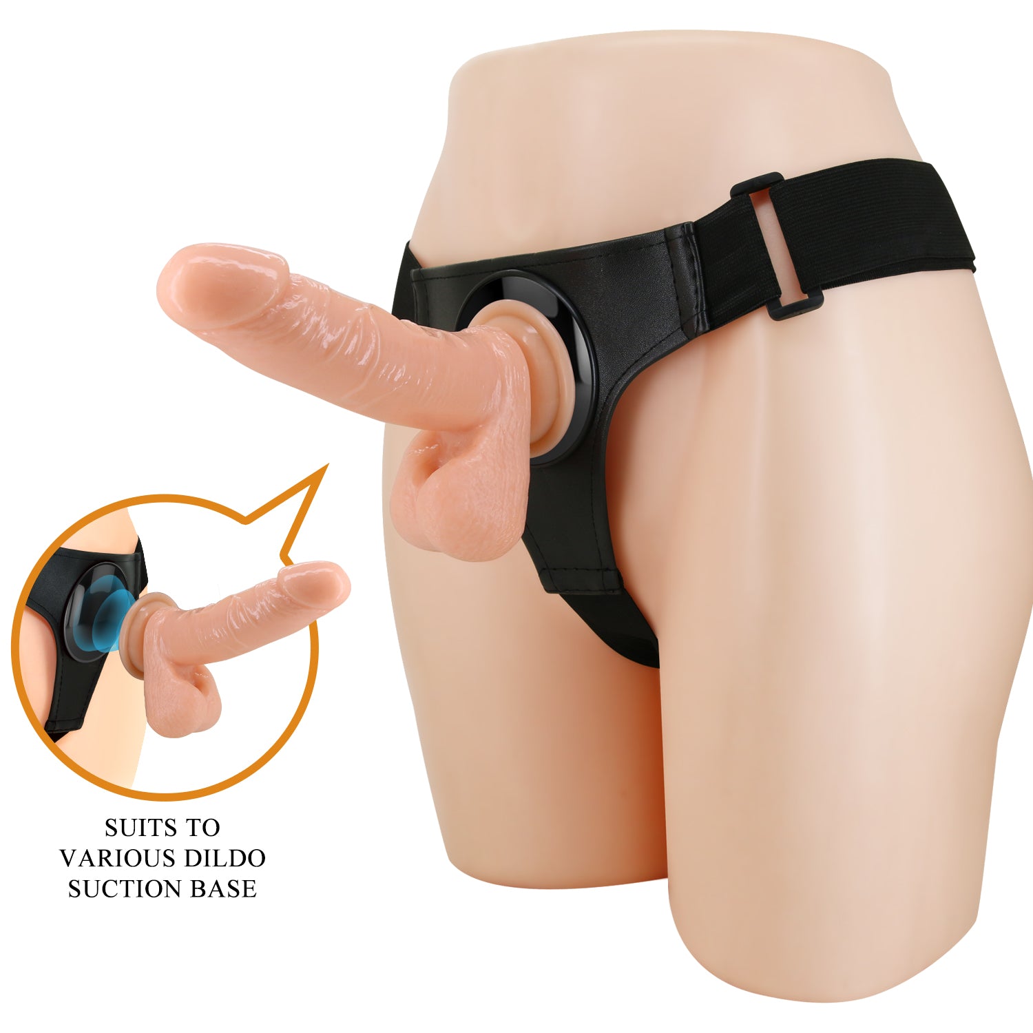 Pretty Love Tom Harness Briefs Set with 7.4 inch Dildo (19cm)