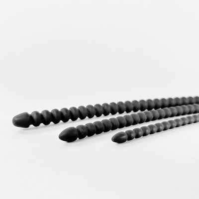 Ribbed Silicone Urethral Plug on a white background