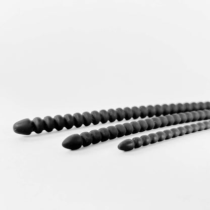 Ribbed Silicone Urethral Plug on a white background