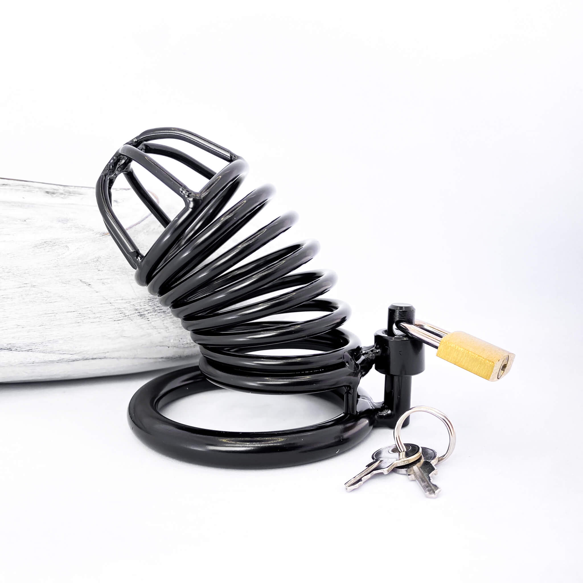 Rings of Imprisonment Male Chastity Cock Cage - Black