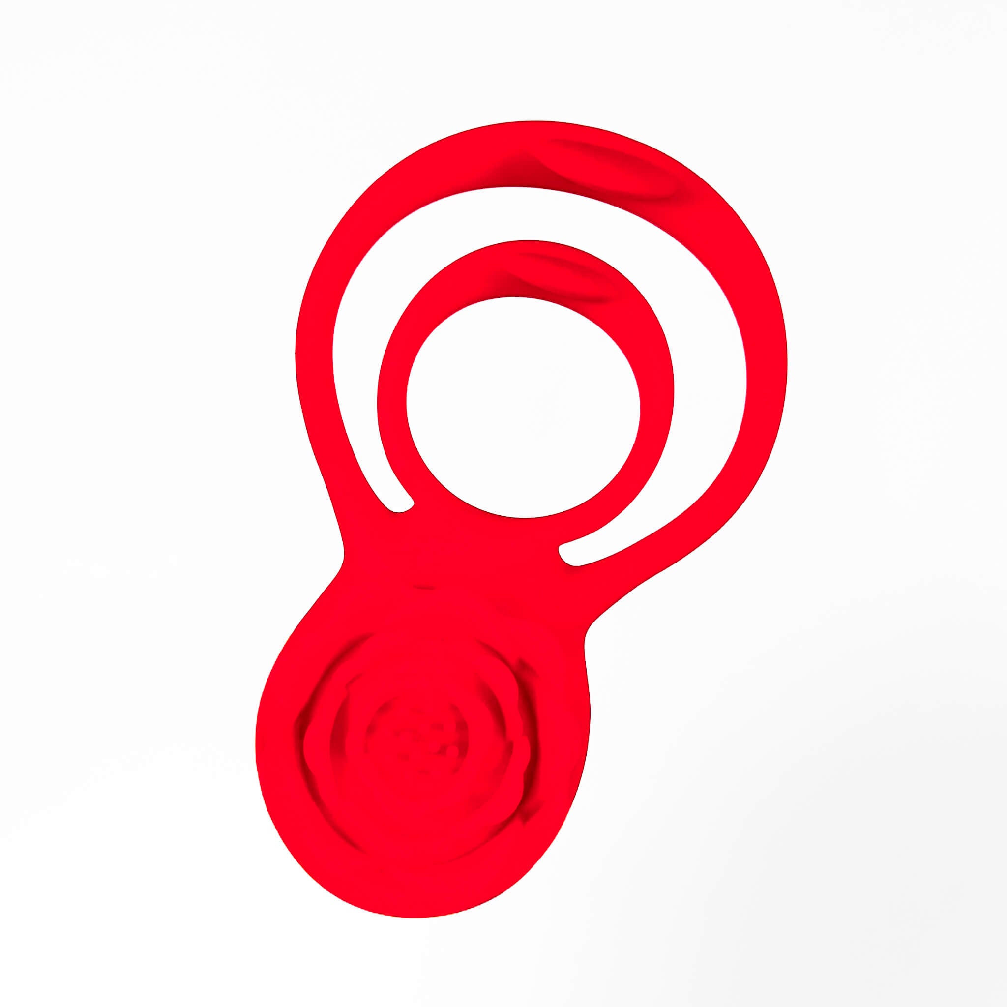Rose Couples Cock Ring with Remote on a white background