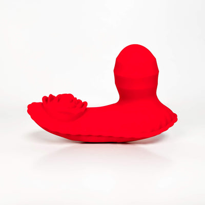 Red Rose insertable vibrator on a white background