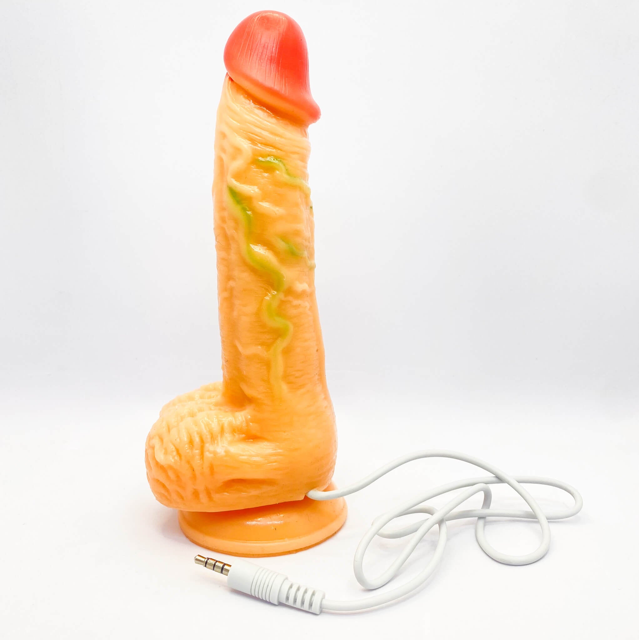 Rotating Heating Vibrating Dildo with Wired Remote