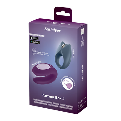 Satisfyer Partner Box 2 packaging with product images on a white background