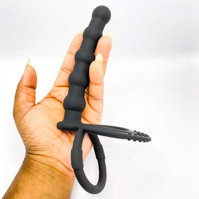 Silicone Double Penetration Strap-On Cock Ring South Africa
