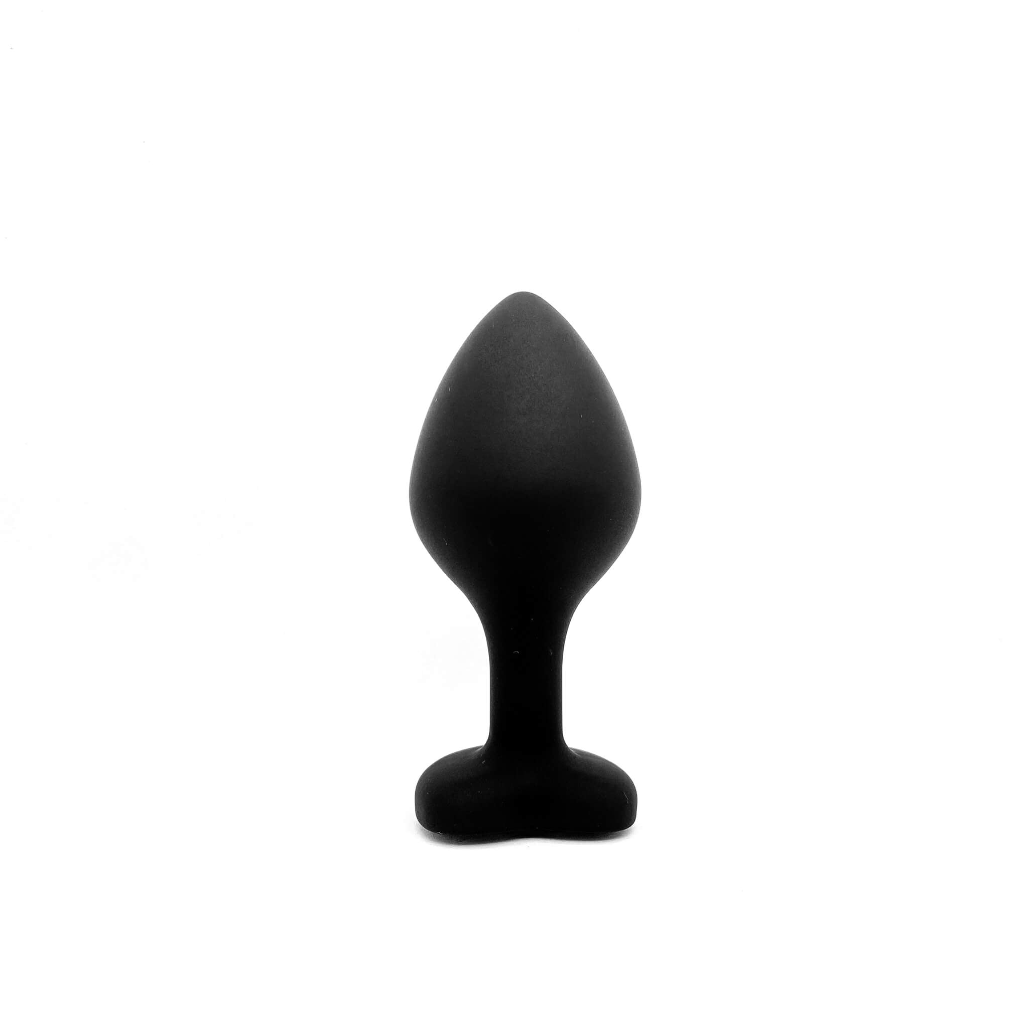 Silicone butt Plugs with heart base black