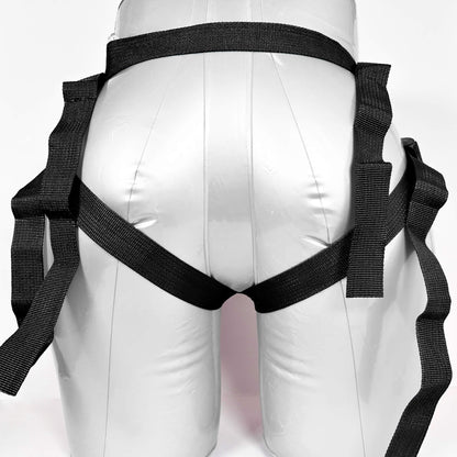 Black harness on a white mannequin