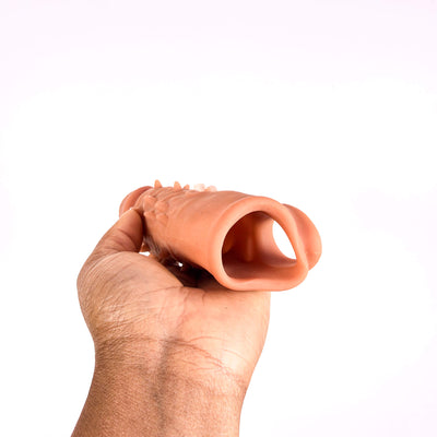 TopNotch Textured Penis Sleeve with Ball Loop (15.5cm)