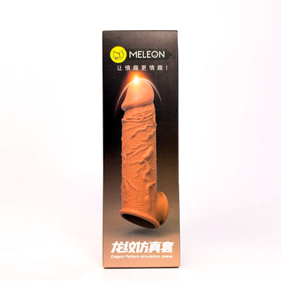 Veined Penis Sleeve with Ball Loop (15.5cm)
