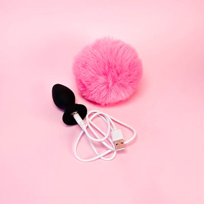Vibrating bunny butt plug