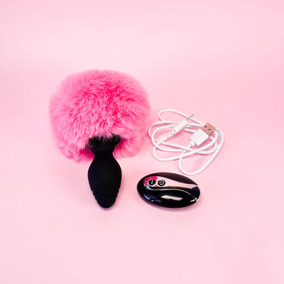Bunny Bounce Remote Controlled Rabbit Tail Butt Plug (32mm) - 4Play Essentials