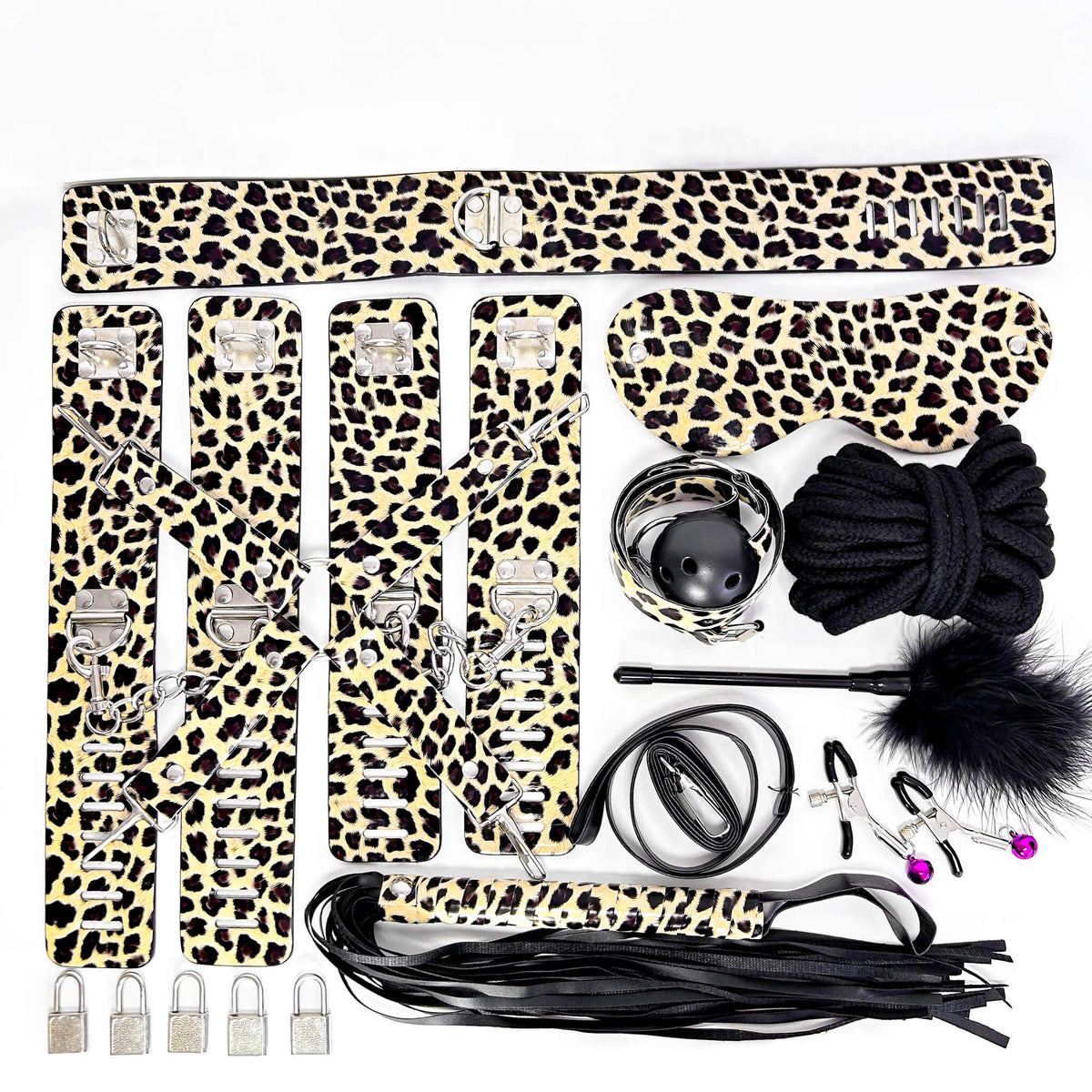 Wild Side Leopard Bondage Kit