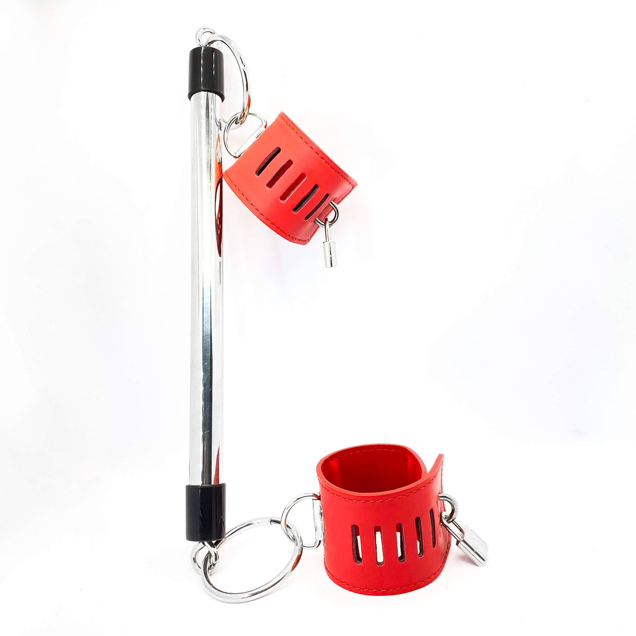 Wrist Spreader Bar and Cuffs Red