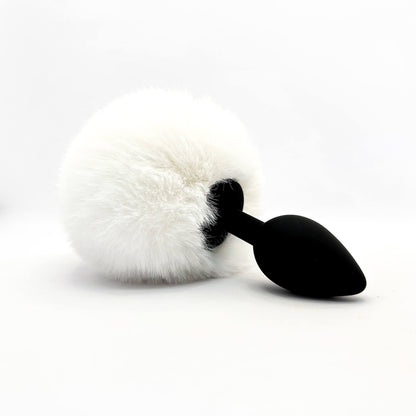 bunny tail anal plug white