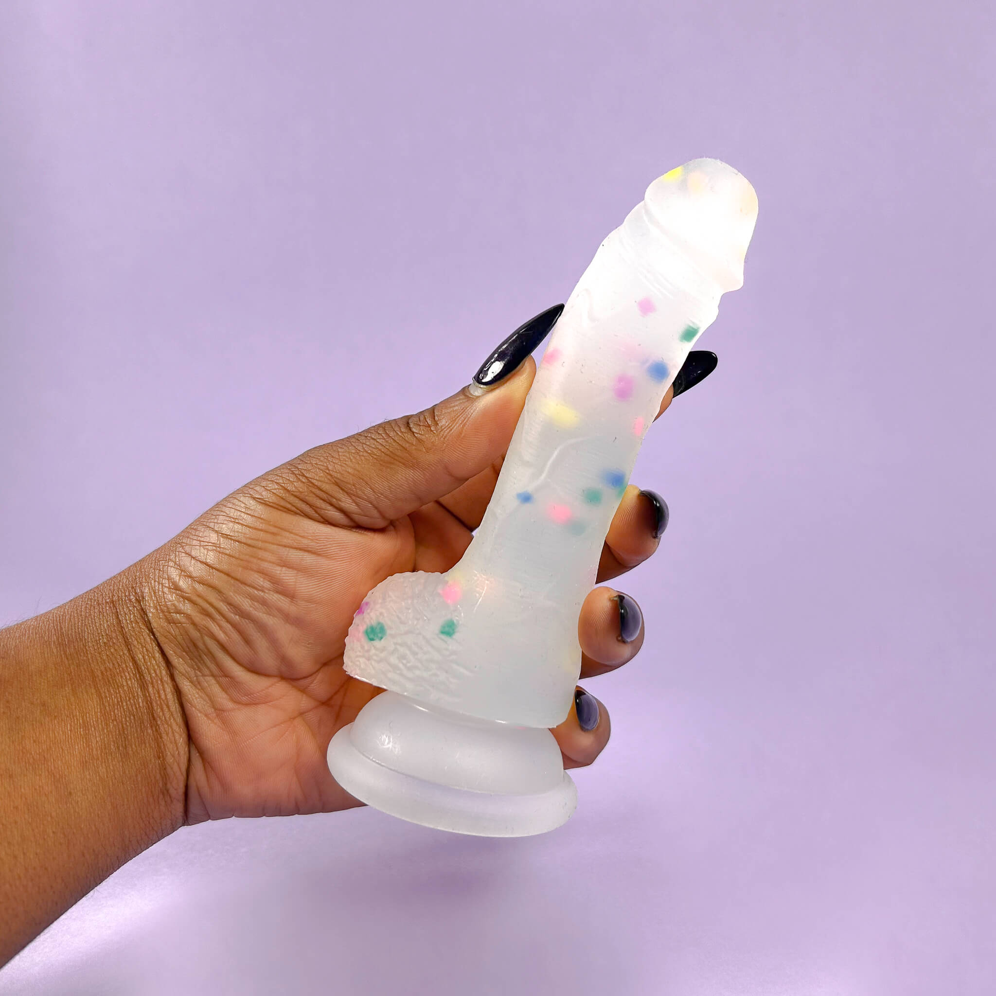 clear confetti dildo