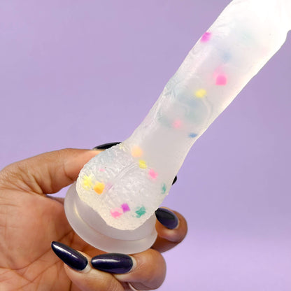 clear dildo with confetti online