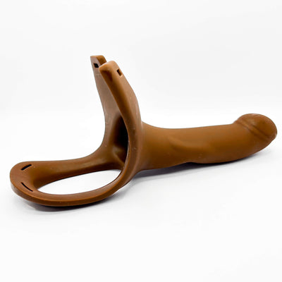 hollow strapon penis brown