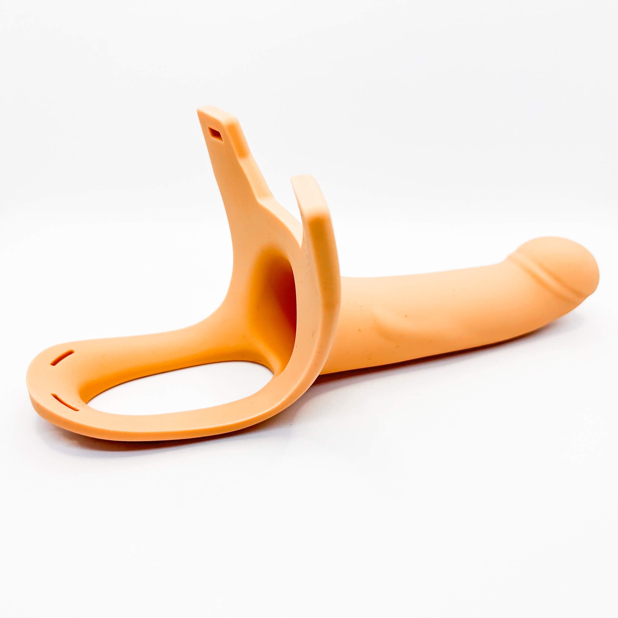 hollow strapon penis light brown