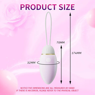 Product dimensions displayed on a pink background with text indicating product size.