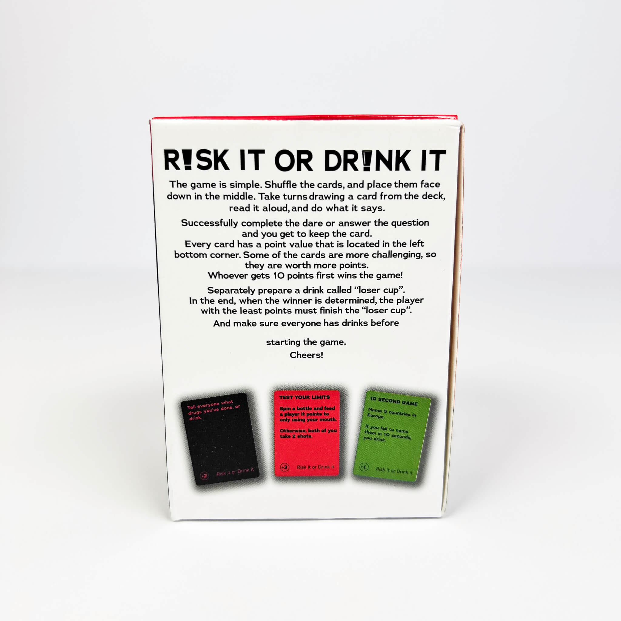 Risk It Or Drink It Adult Card Game rules