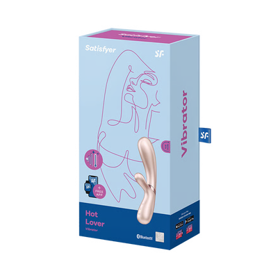 Satisfyer Hot Lover vibrator packaging on a white background