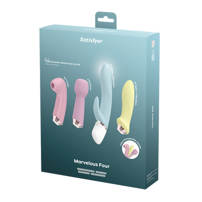 Satisfyer Marvelous Four toy kit packaging on a white background