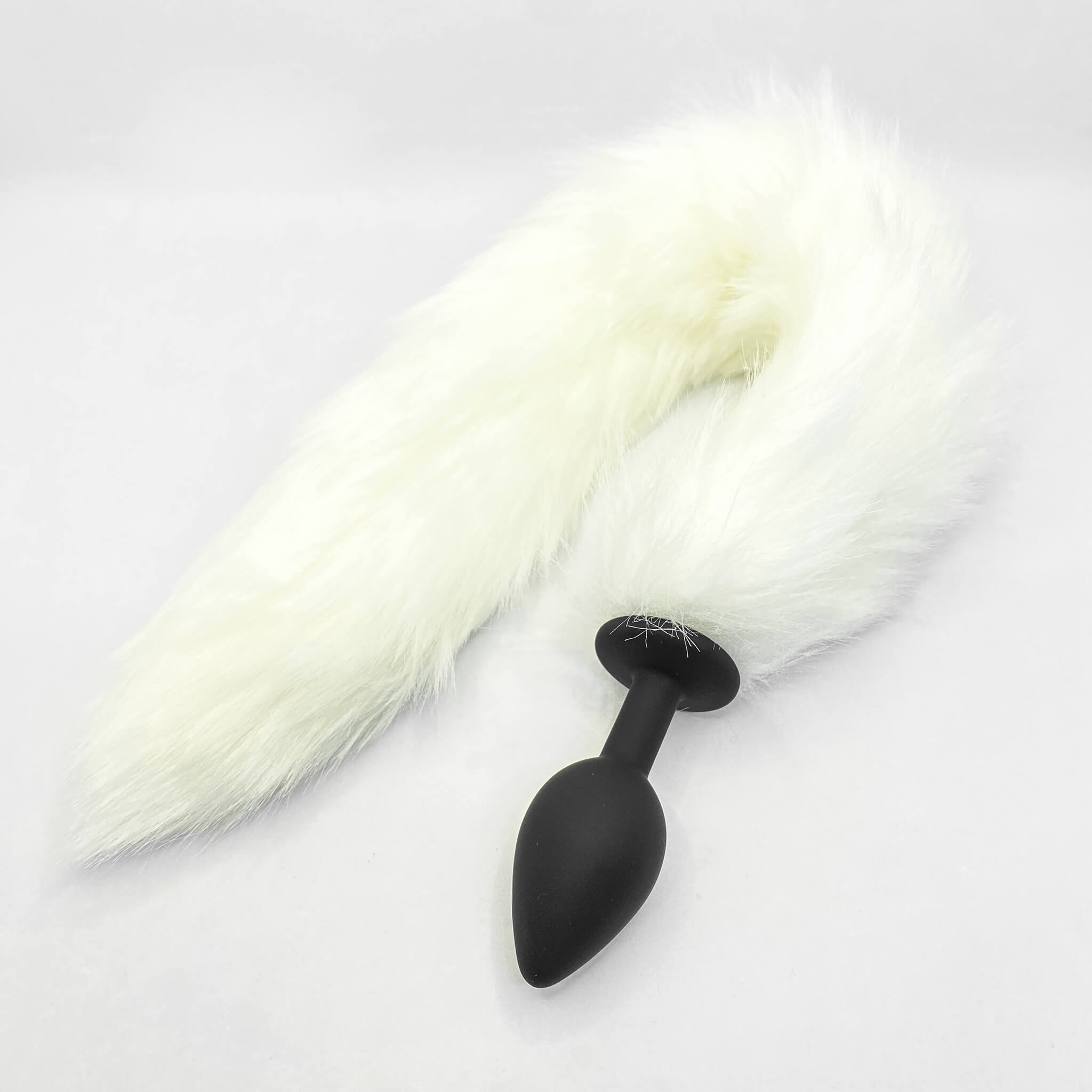 silicone fox tail white