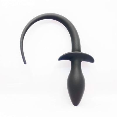 silicone tail plug black