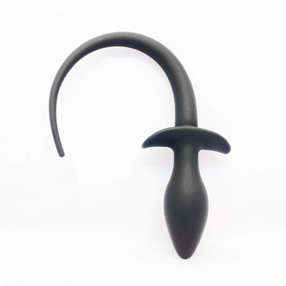 silicone tail plug black
