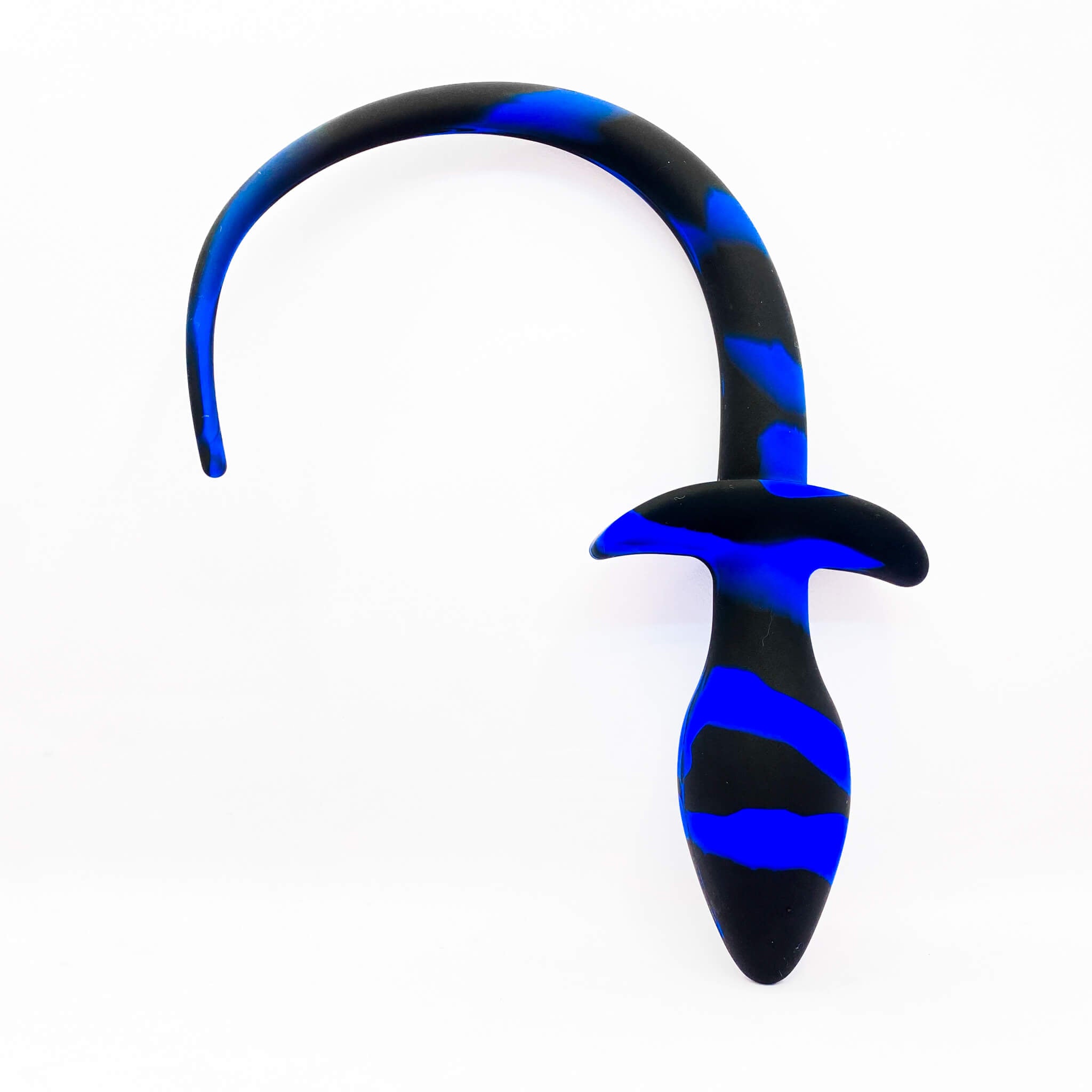 silicone tail plug black and blue