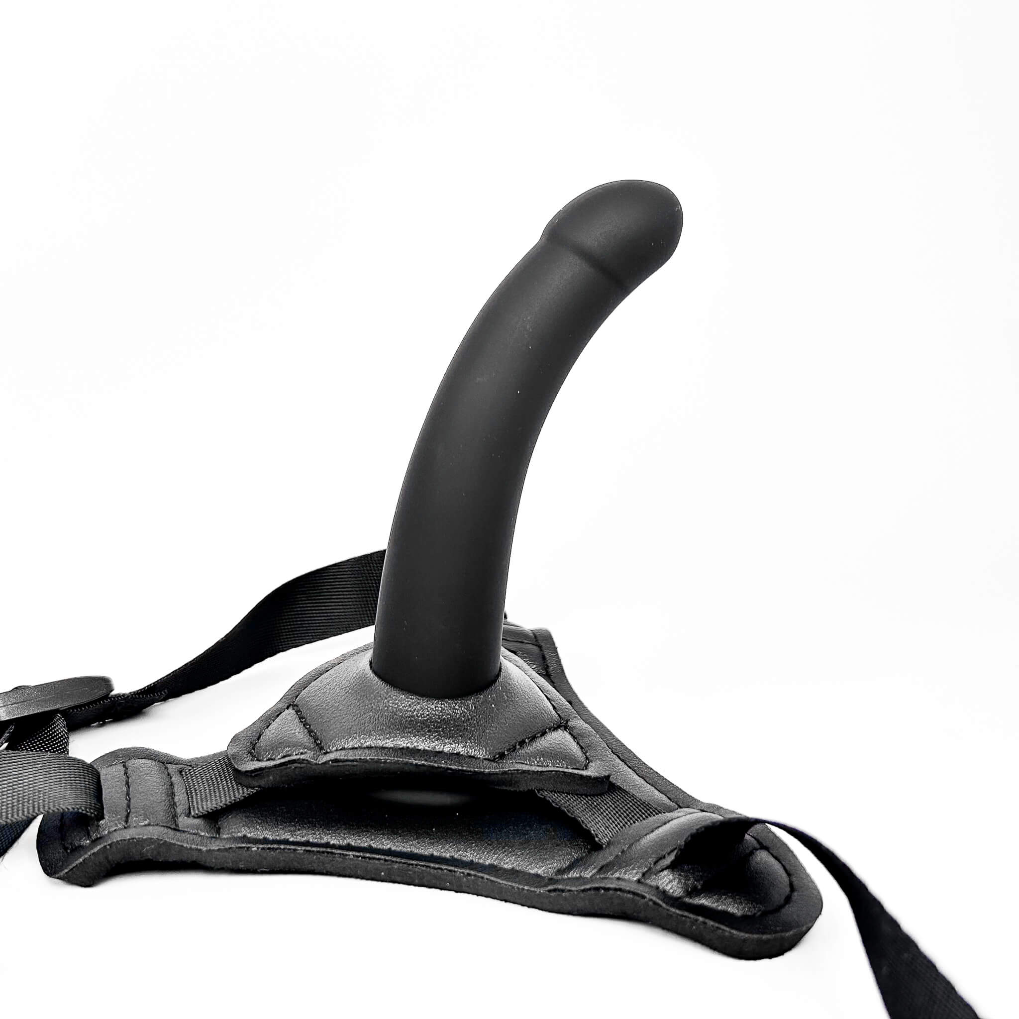 Black small silicone strap on on a white background