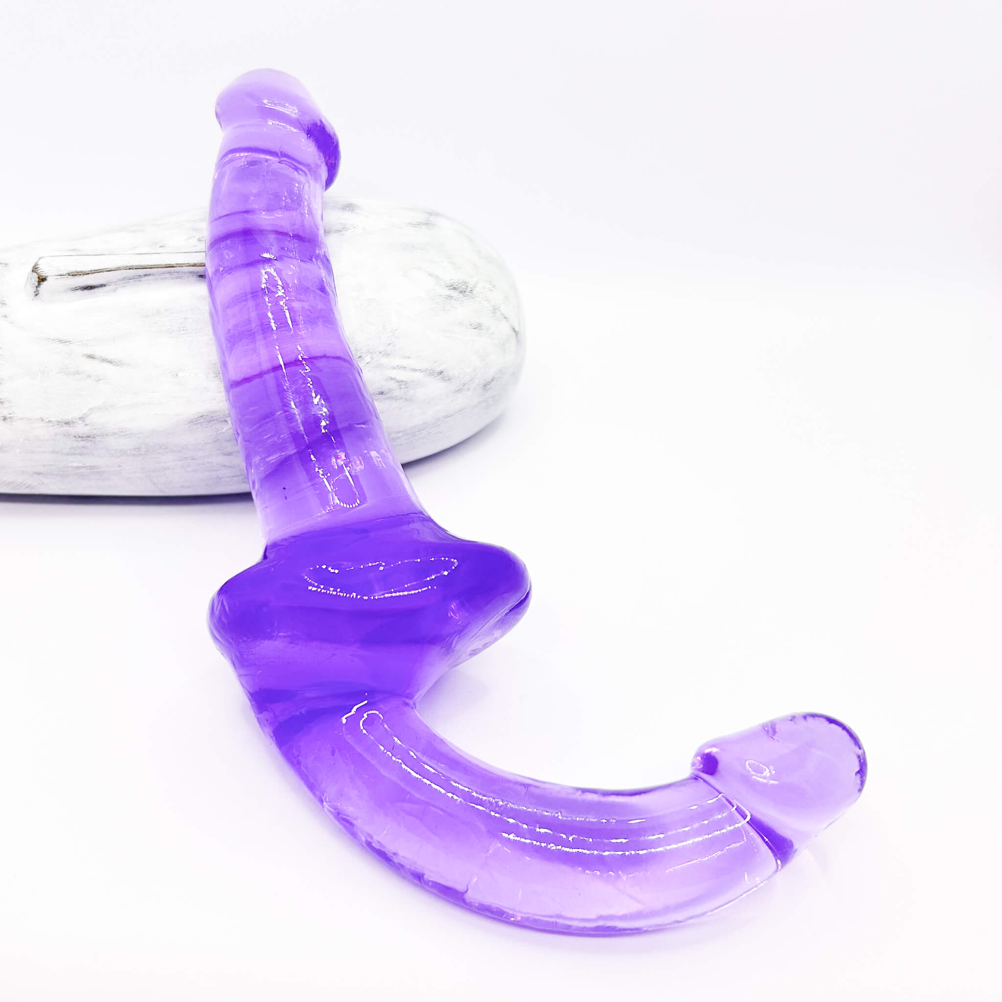strapless strap on purple