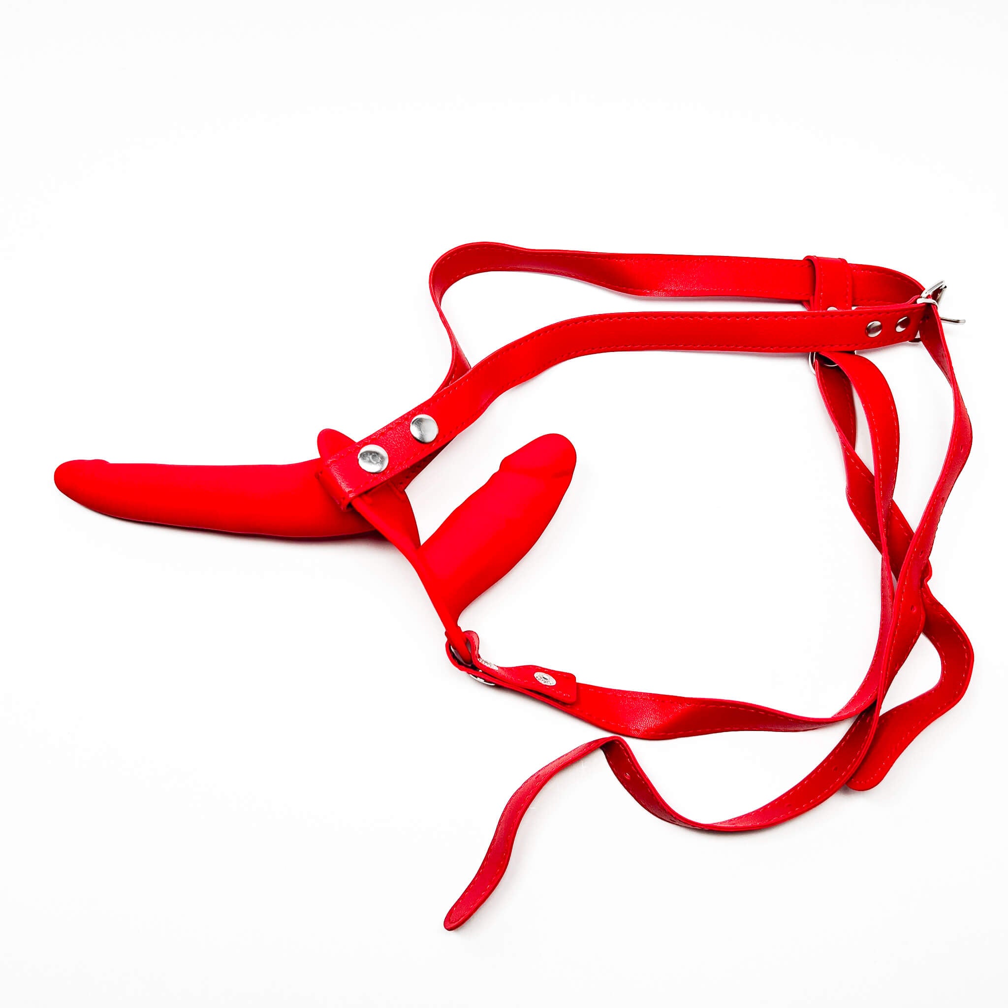 two way strap on red