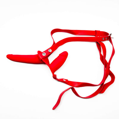 two way strap on red