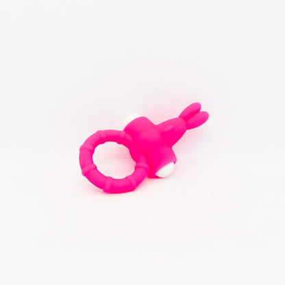 vibrating cock ring with bunny ears pink