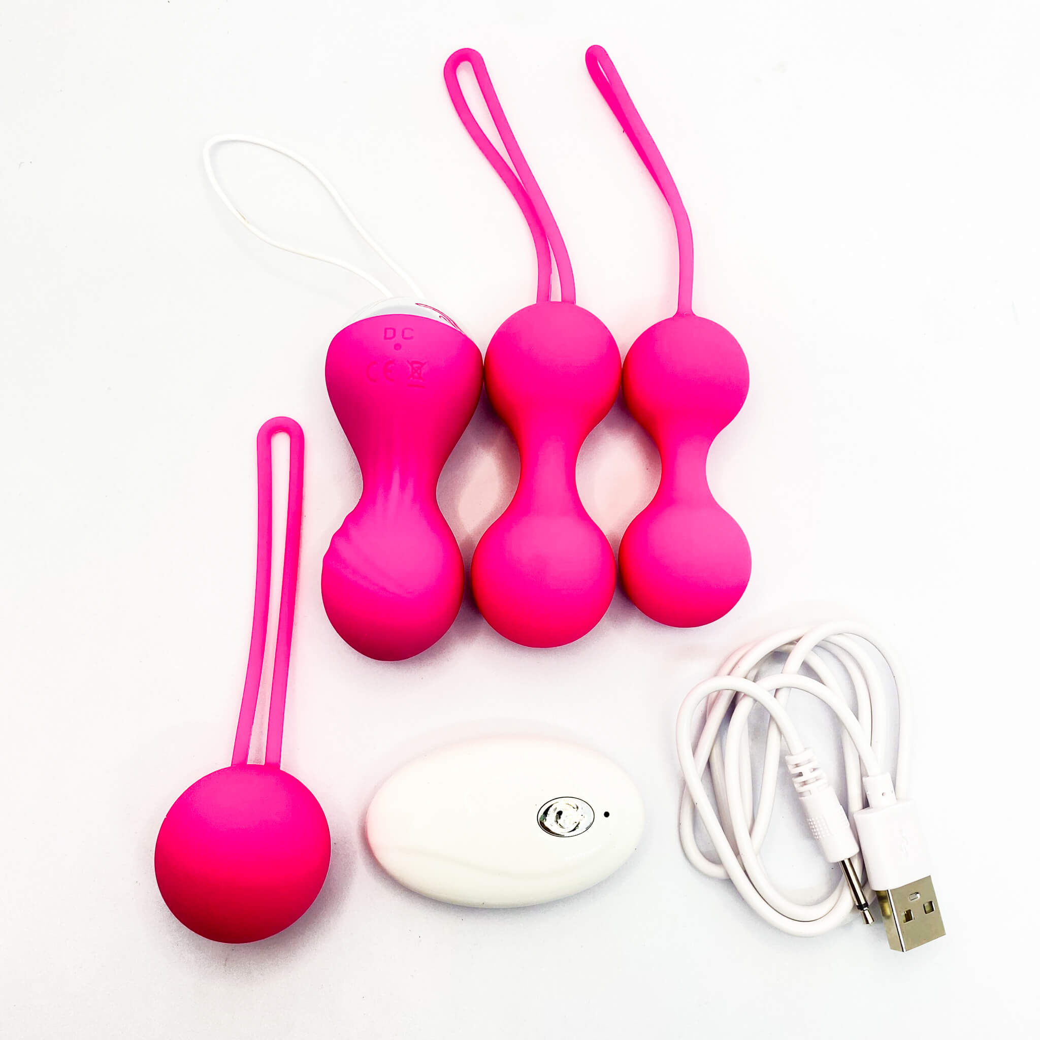 vibrating kegel ball set pink