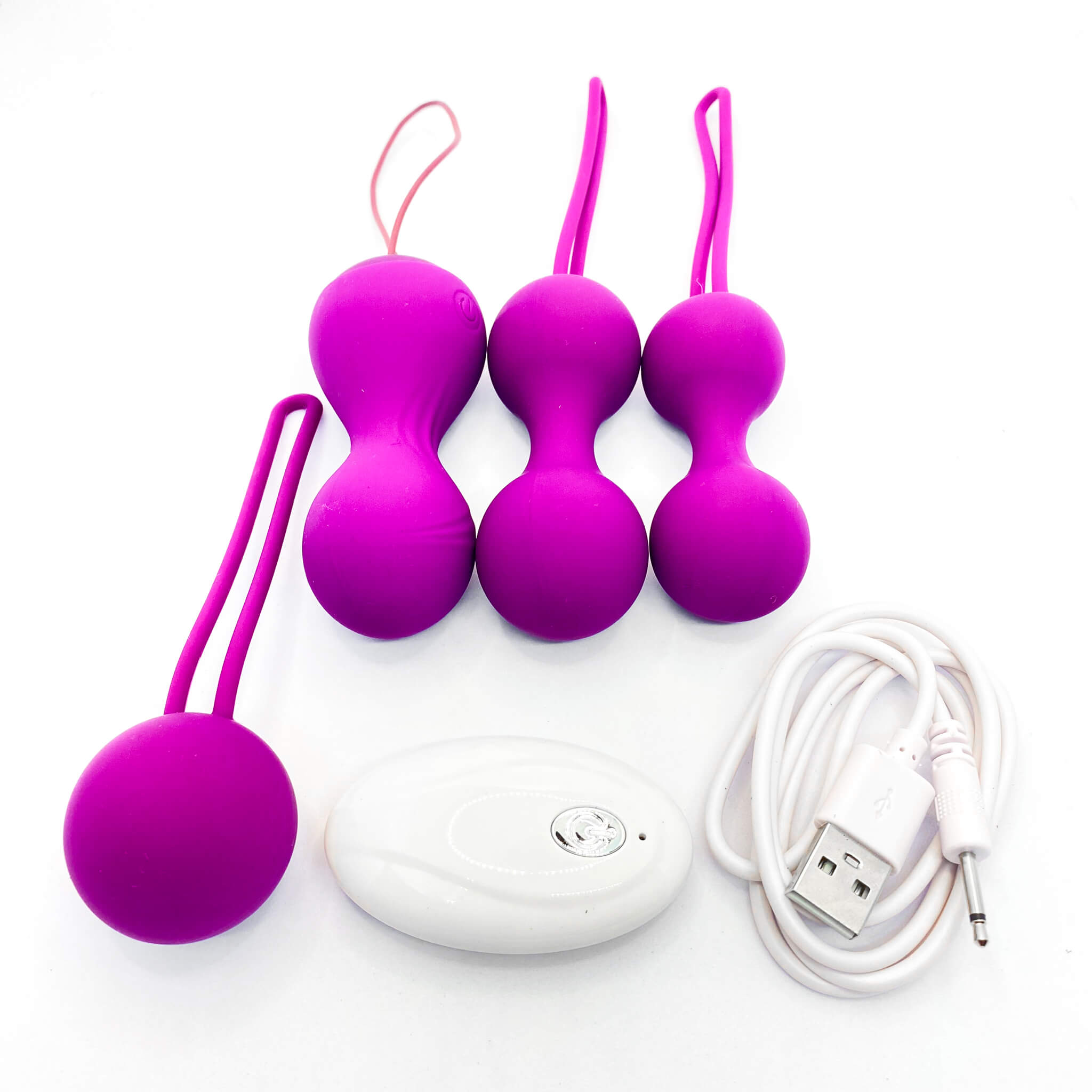 vibrating kegel ball set purple