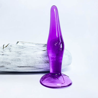 12 cm Butt Plug with Suction Base purple