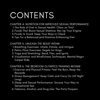 Boost Your Sexual Stamina eBook contents page 2
