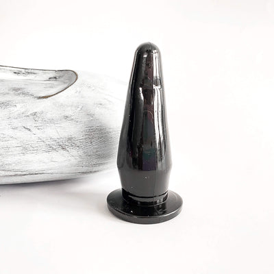Hollow Silicone Butt Plug black