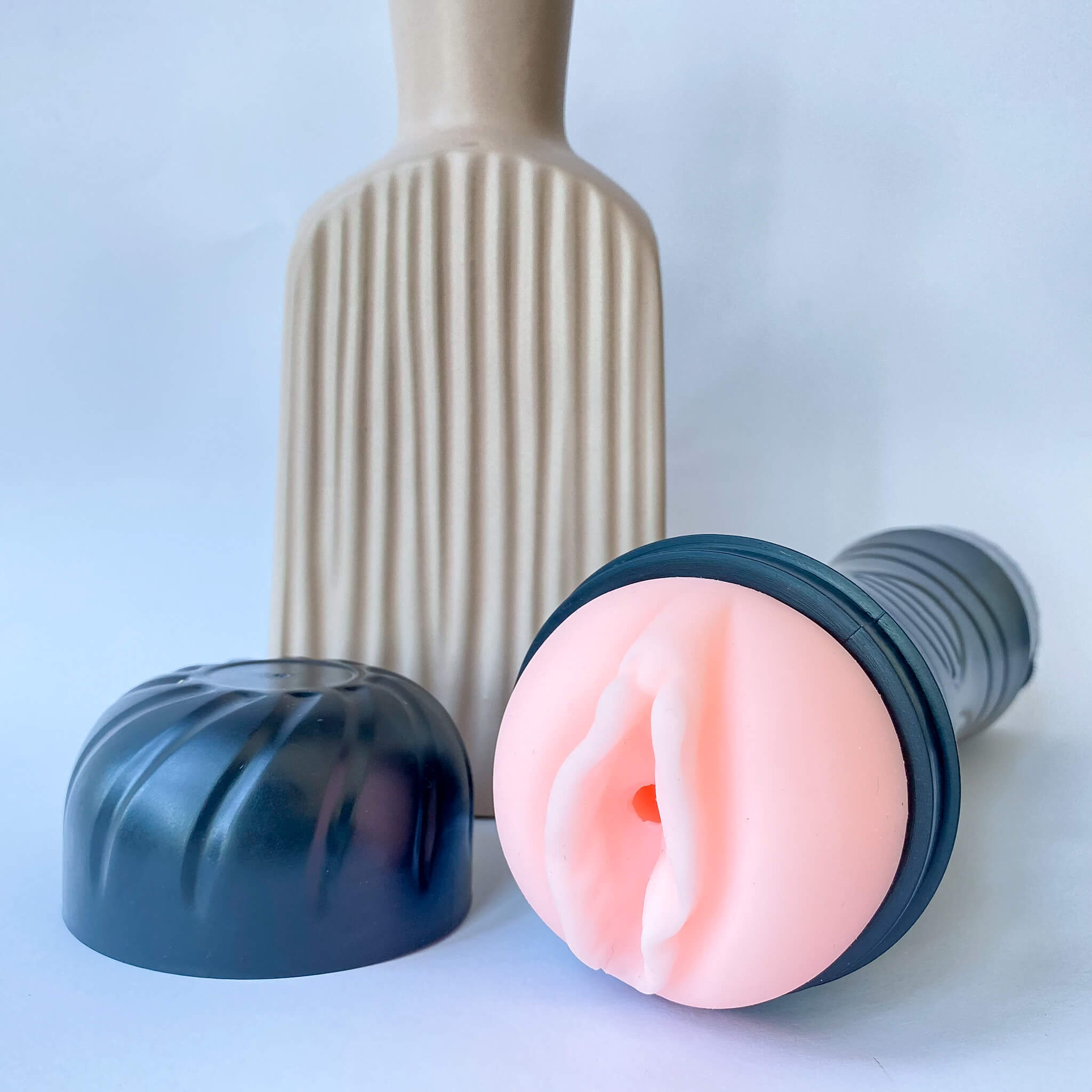 Vibrating Male Masturbator with Shell Casing - Vagina