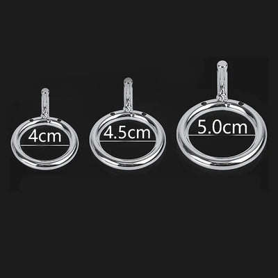 Jail Bird Metal Chastity Cage base ring