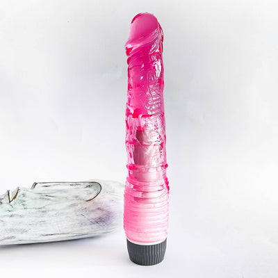 Long John Dildo Vibrator - 23 cm pink