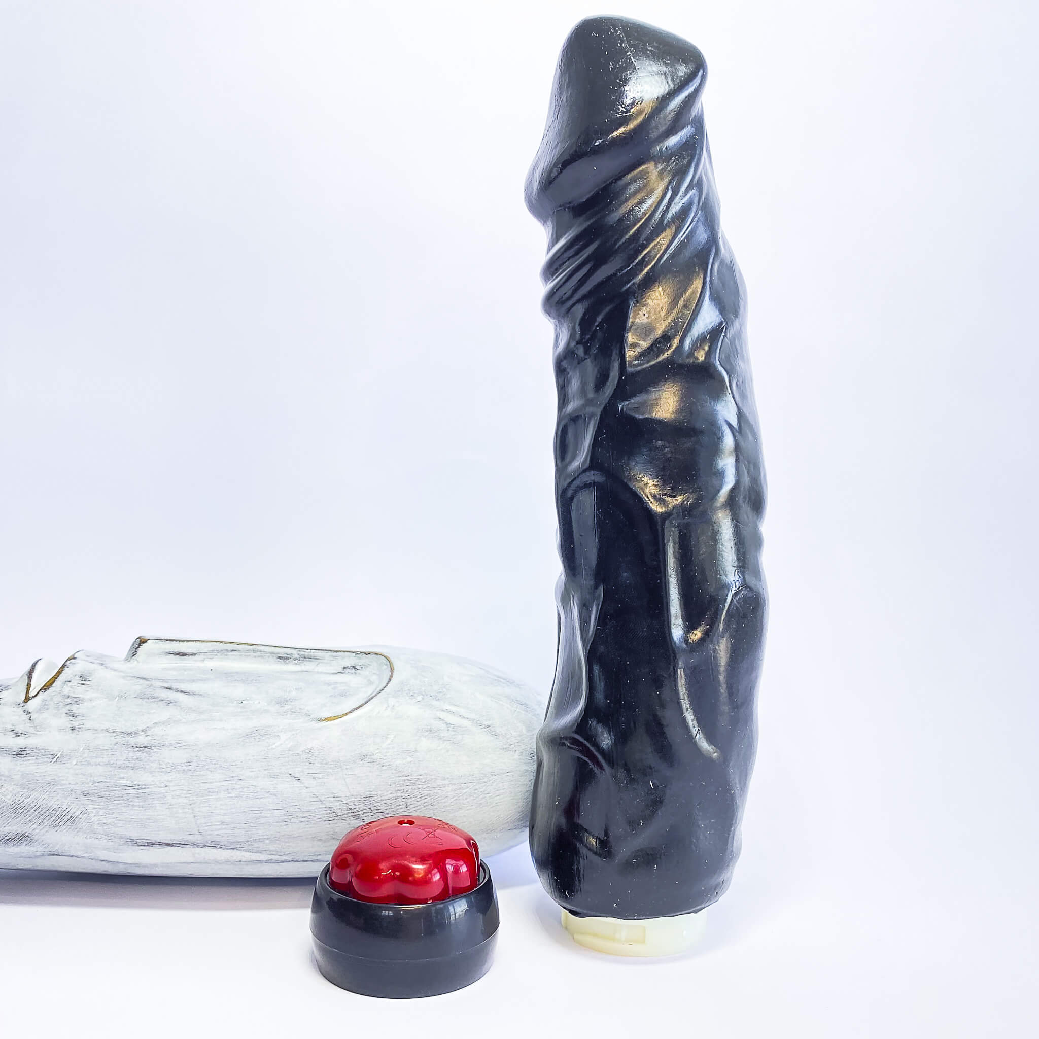 Mr Girthy Vibrating Dildo black
