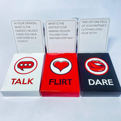 Talk, Flirt or Dare adult Card Game