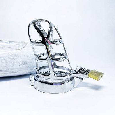 Webbed Up Metal Chastity cage