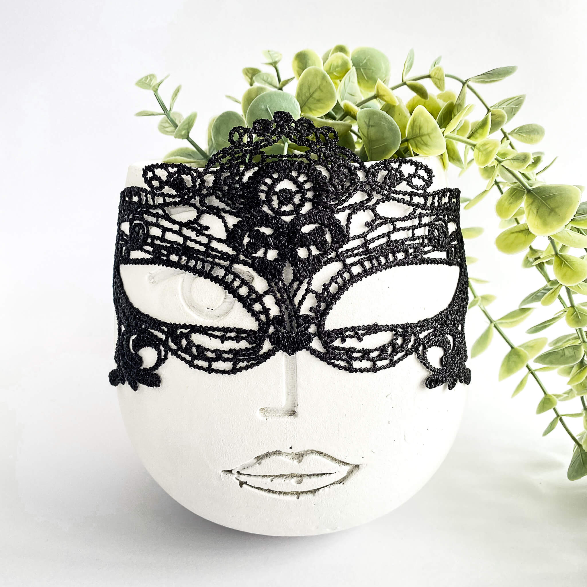 black lace face mask